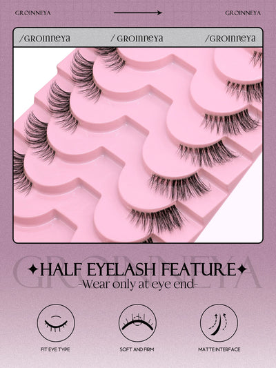 GROINNEYA Soft Natural Faux Mink Eyelashes for Everyday Wear - Smarsty