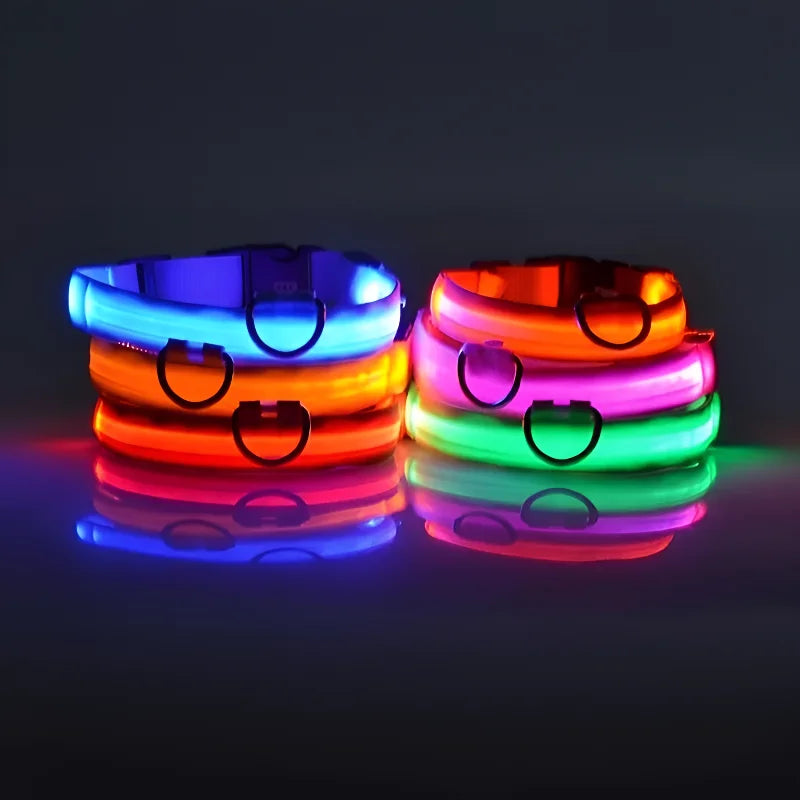 LED Nylon Dog Collar for Night Safety and Visibility - Smarsty