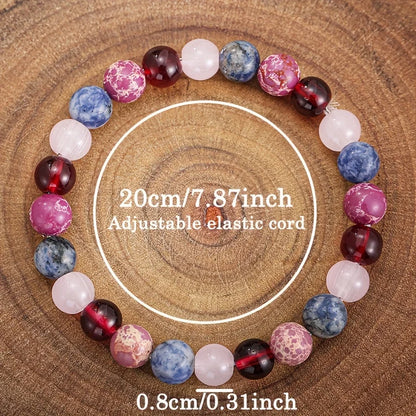 Multi-Color Natural Stone Love Bracelet for Good Luck - Smarsty
