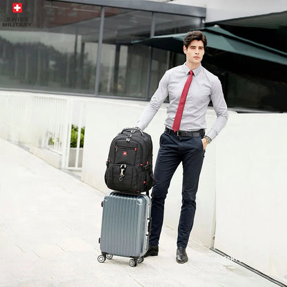 SWISS MILITARY Fashion Travel Multifunction Large Capacity Male Bag Usb Charging Waterproof 23 inch Laptop Backpack Men Mochila - Smarsty