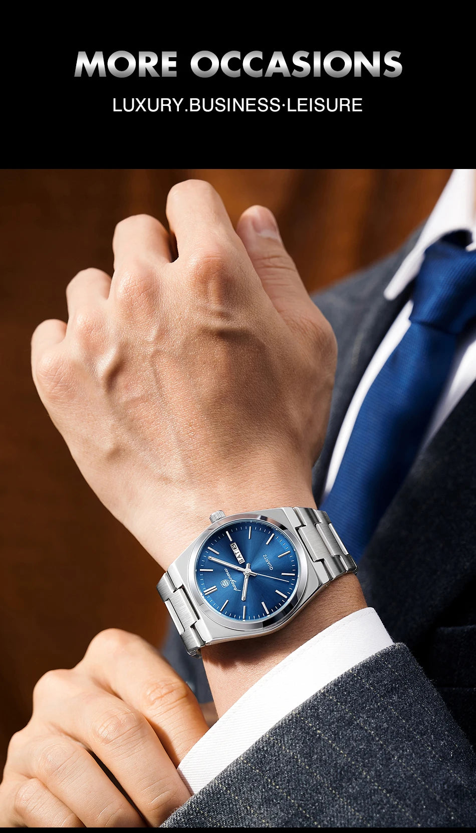 Luxury Waterproof Quartz Men's Watch with Luminous Features - Smarsty