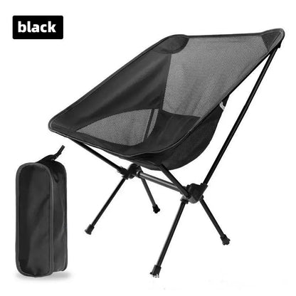 Outdoor foldable chair - ultra-light fishing camping leisure reclining chair - aluminum alloy moon chair - outdoor chair by Smarsty