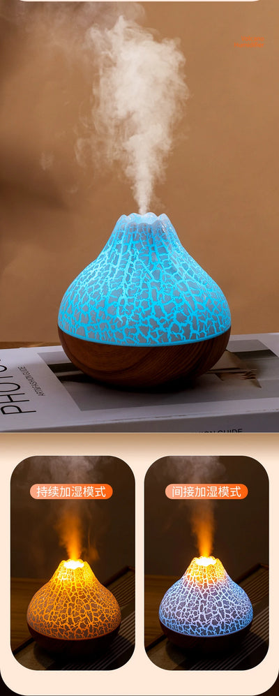 Volcano Air Humidifier with Colorful Night Light - Smarsty