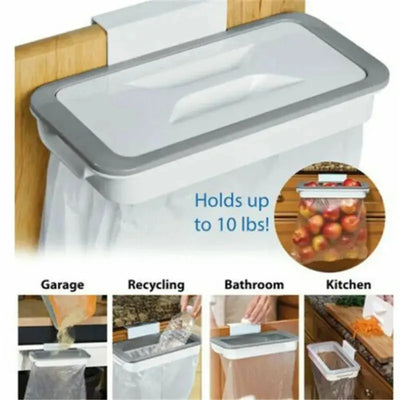 Trash Garbage Hanging Bag Hanger Durable Rubbish Holder Kitchen Support Cabinet Stand Trash Rack Storage Hanger Organizer by Smarsty
