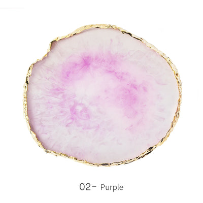 Round Resin Agate Nail Art Palette for Easy Mixing - Smarsty