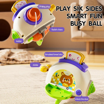 Montessori Sensory Toys Baby Busy Cube Activity Travel Toy Educational Learning Fidget Toys for Fine Motor Skills Children Gift - Smarsty