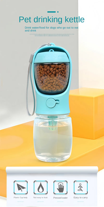 Portable Dog and Cat Water Bottle with Food Storage - Smarsty