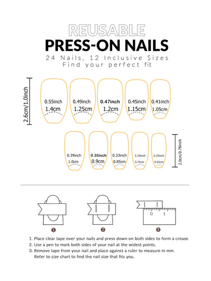 24PCS Short Pink French Press On Nails for Easy Glam - Smarsty