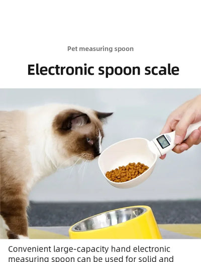 Pet Food Scale LCD Electronic Precision Weighing Tool Dog Cat Feeding Food Measuring Spoon Digital Display Kitchen Scale by Smarsty