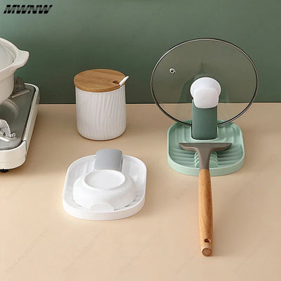 1pcs Polychrome Foldable Nordic Style Pot Holder Lid Shovel Storage Rack Practical Multifunctional Utensils for Kitchen Supplies by Smarsty