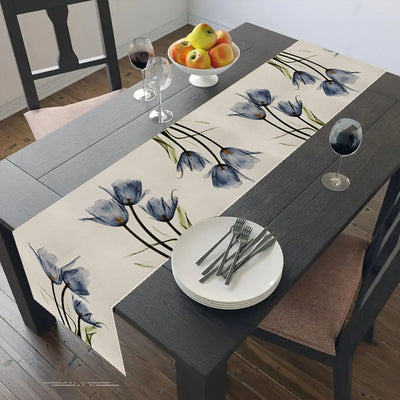 Rustic Farmhouse Linen Table Runner for Elegant Dining - Smarsty