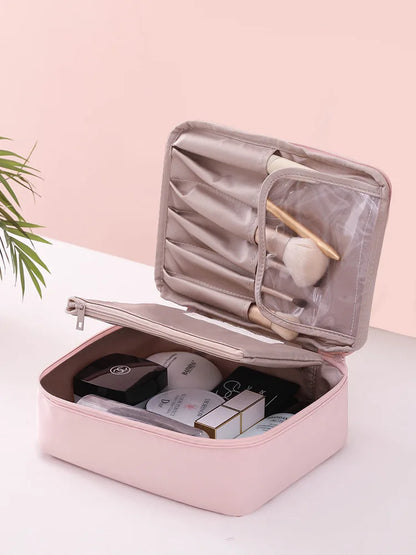 Ladies Portable Cosmetic Bag Large Capacity Travel Organizer - Smarsty
