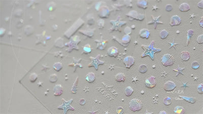 Summer Beach Nail Art Stickers with Ocean Designs - Smarsty