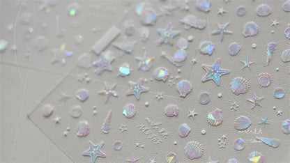 Summer Beach Nail Art Stickers with Ocean Designs - Smarsty