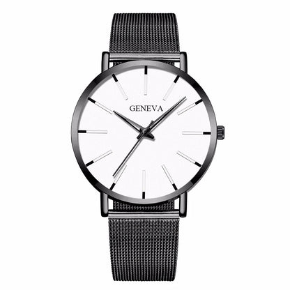 Ultra Thin Men's Quartz Watch with Steel Mesh Band - Smarsty