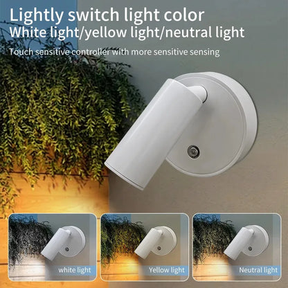 Dimmable LED Wireless USB Rechargeable Wall Spotlight - Smarsty