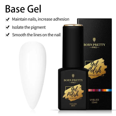 Born Pretty Milky Pink Rubber Base Gel Polish 15ml Self Leveling Formula - Smarsty