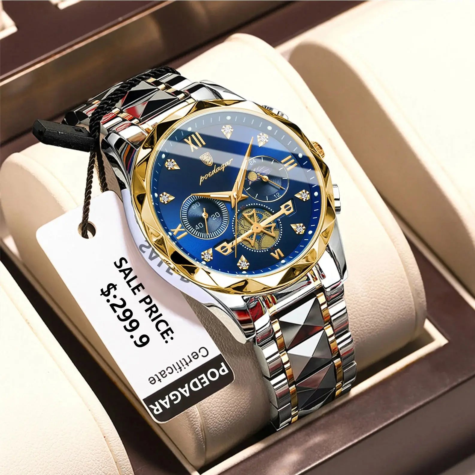 Luxury Waterproof Chronograph Watch for Men - Smarsty