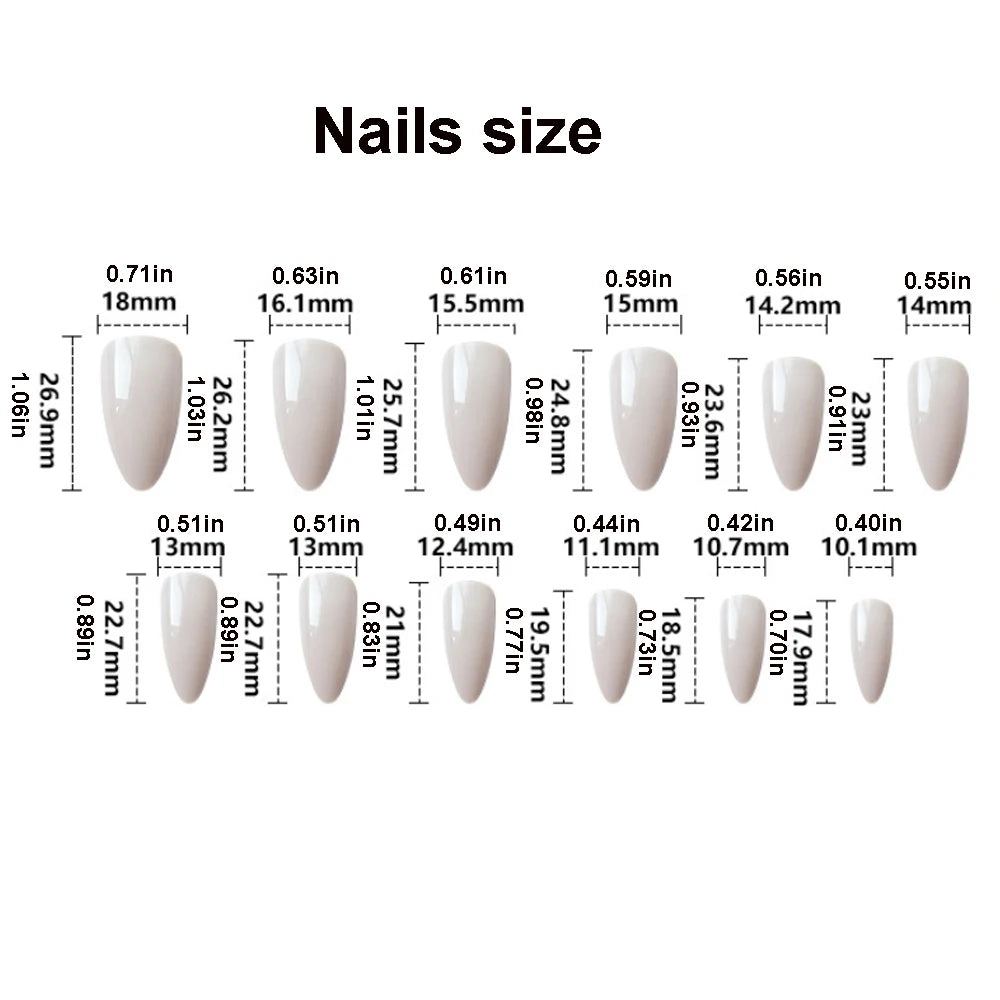 24 Piece Set Medium Long Press On Nails with Floral Design - Smarsty