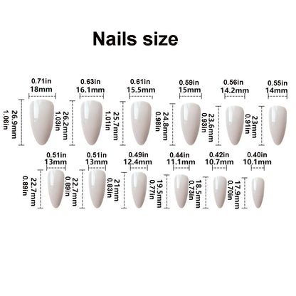 24 Piece Set Medium Long Press On Nails with Floral Design - Smarsty