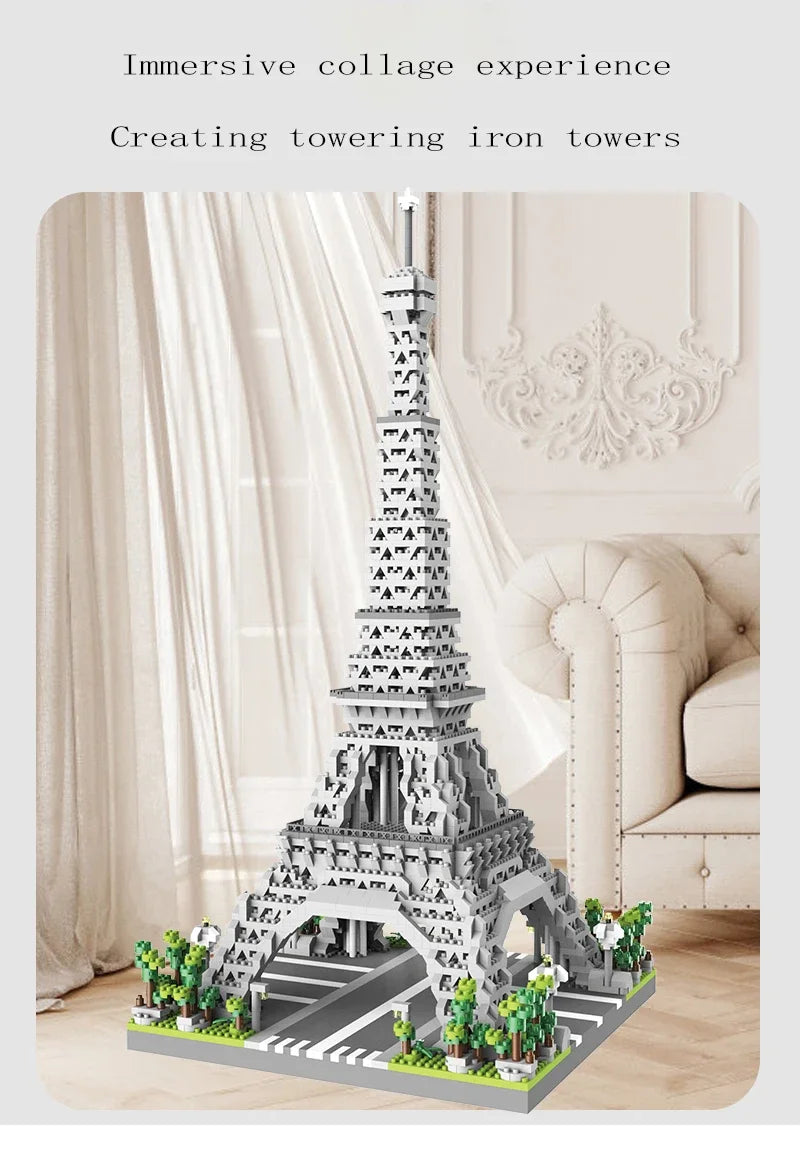 Eiffel Paris Tower Building Block Series Boys and Girls Children's Micro Particle Building Block Assembly Puzzle Toys by Smarsty