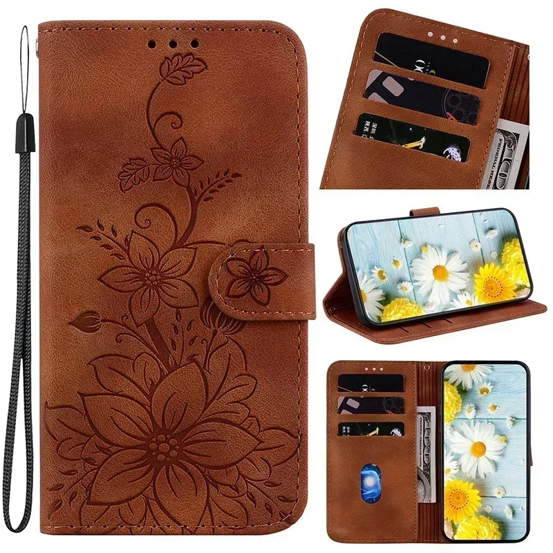 Leather Phone Case For Samsung Galaxy A56 A55 A54 A53 A52 A35 A36 A34 A26 A25 A23 A14 A15 A12 A16 a17 5G Card Slot Wallet Cover