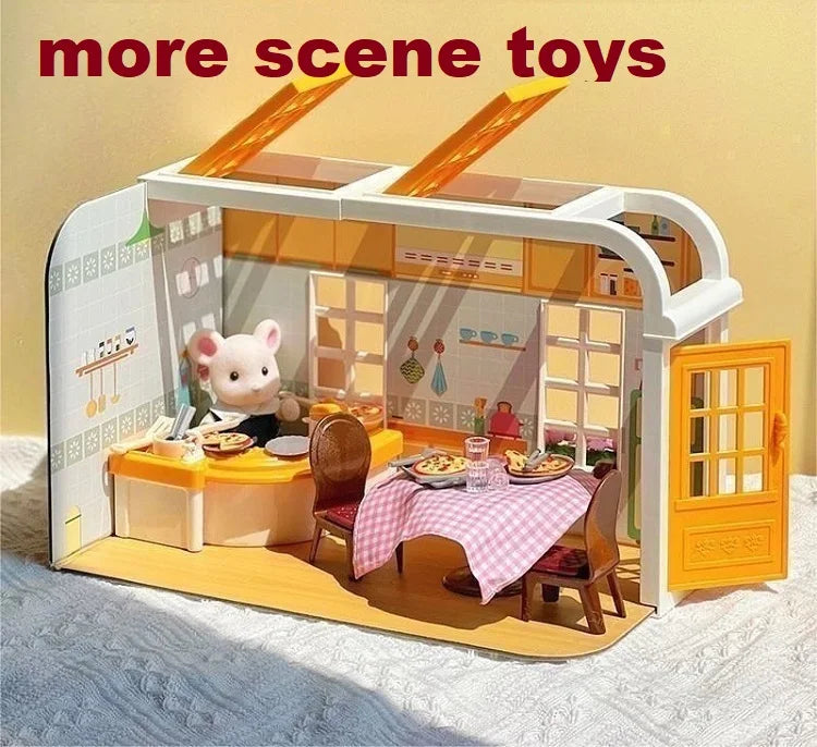 Original Toys Miniature Items Furniture Family Toys Dollhouse LivingRoom Bathroom Kitchen Set Pretend Creative Ideas Kids Toys by Smarsty