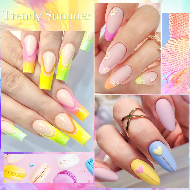 12Pcs Macaron Gel Nail Polish Set For Long Lasting Manicure - Smarsty