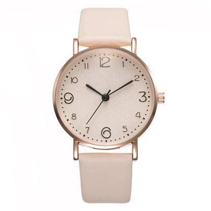 Women Casual Leather Analog Watch with Arabic Numbers - Smarsty