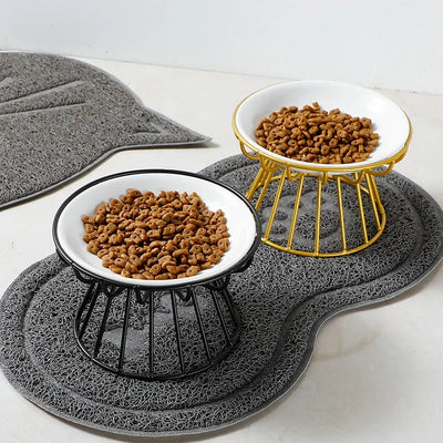 Ceramic Raised Pet Bowl for Cats and Dogs - Smarsty