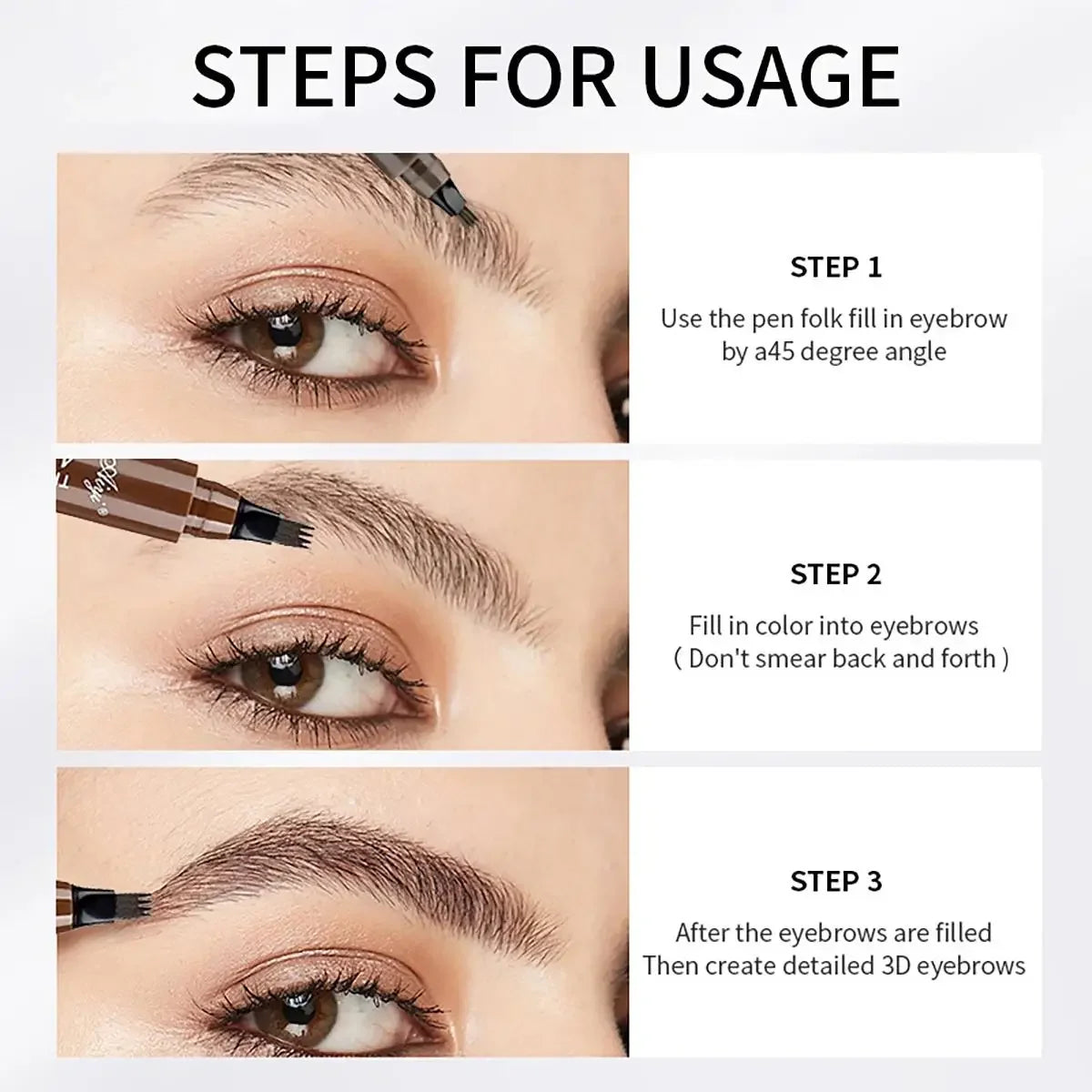 Waterproof Eyebrow Tattoo Pen for Long-Lasting Makeup - Smarsty