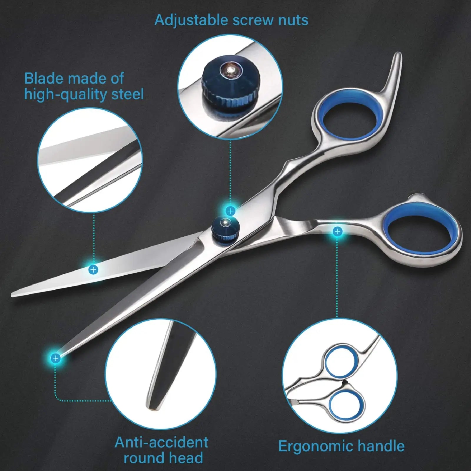 Professional Hair Scissors Set for Effortless Cutting - Smarsty