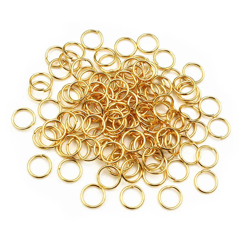 Stainless Steel Jump Rings Gold Color Nickel Free Set - Smarsty