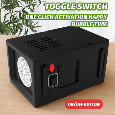 10 hole fully automatic bubble blowing handheld electric bubble machine toy outdoor birthday without battery and bubble water - Smarsty