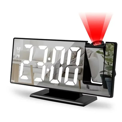 LED Digital Alarm Clock with Projection and Snooze Feature - Smarsty