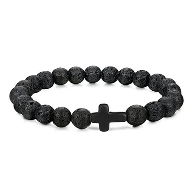 Natural Stone Beads Rosary Bracelet for Meditation - Smarsty