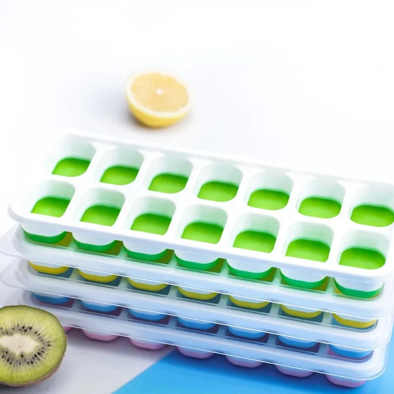 14 Grid Ice Cube Tray Silicone Mold Square Ice Cube Tray Mold Ice Cube Maker Non-toxic Durable Bar Pub Wine Ice Blocks Maker - Smarsty