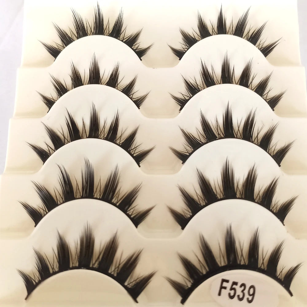 Natural Long Black False Eyelashes for Stunning Cat Eye Look - Smarsty