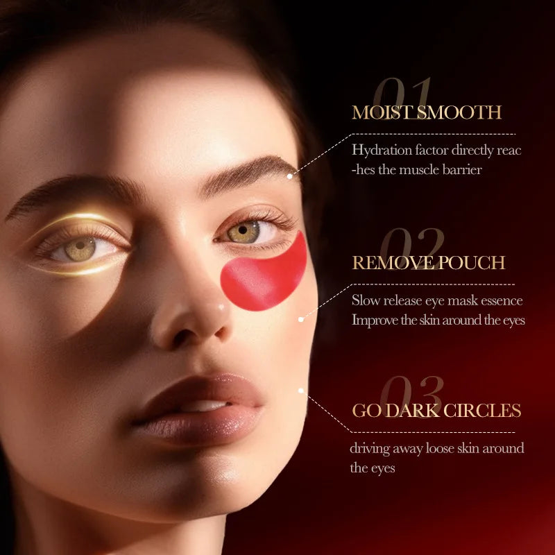 SADOER Red Pomegranate Eye Mask for Dark Circles Removal - Smarsty