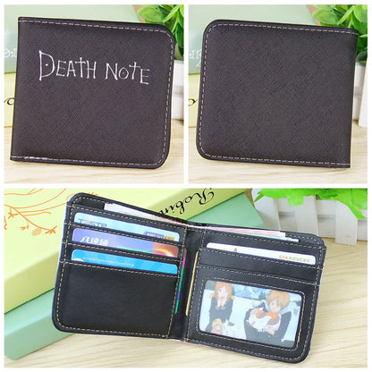 Death Note Anime Black PU Leather Short Wallet Card and Coin Purse for Boys Girls Gift - Smarsty