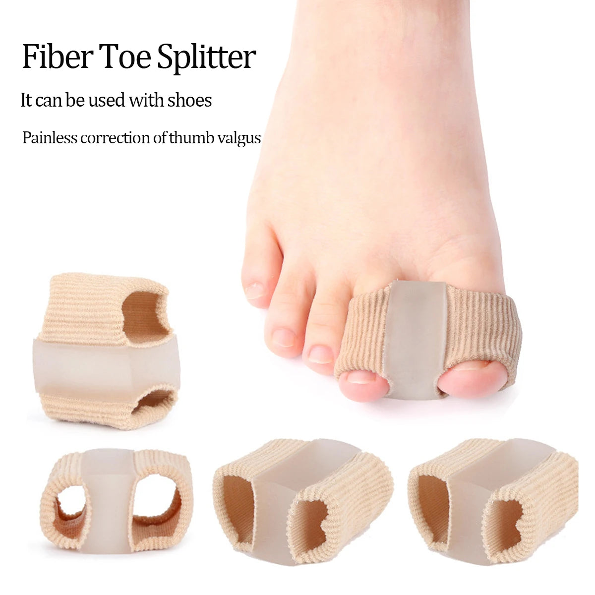 Double Hole Bunion Corrector Silicone Toe Separator - Smarsty