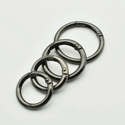 6Pcs/lot Metal Spring Gate O Ring Bag Buckle Metal Clasps Carabiner Snap Hook Spring Keyring DIY Bag Luggage Jewelry Accessories - Smarsty
