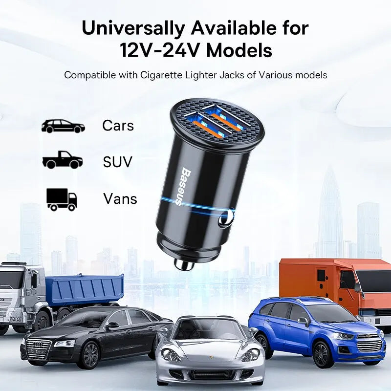 30W USB Car Charger FastCharge QC 4.0 USB PD TypeC - Smarsty