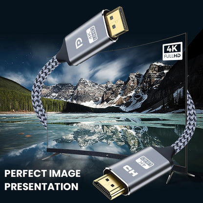 DisplayPort to HDMI Cable 4K Video and Audio - Smarsty