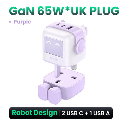65W GaN Charger With PD3.0 PPS Fast Charge Compact Travel - Smarsty