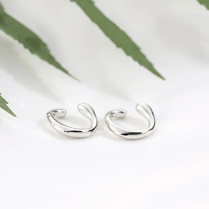 Double Circle Ear Cuff No Piercing Vintage Hip Hop Style - Smarsty