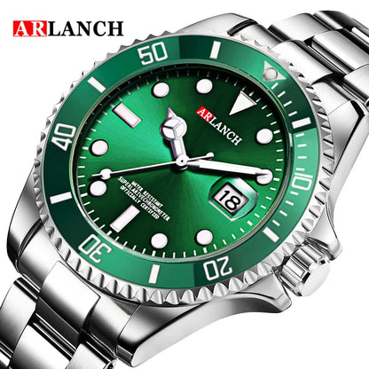 Classic Stainless Steel Quartz Watch with Magnifying Glass - Smarsty