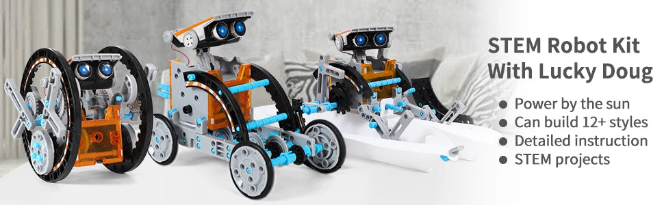 12-In-1 Stem Solar Robot Kit Toys Gifts For Kids 3-8 Years Old Educational Building Science Experiment Set Birthday Gifts Boys