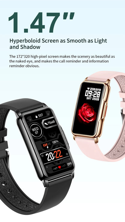 Waterproof Smartwatch for Men and Women with Heart Rate Tracker - Smarsty