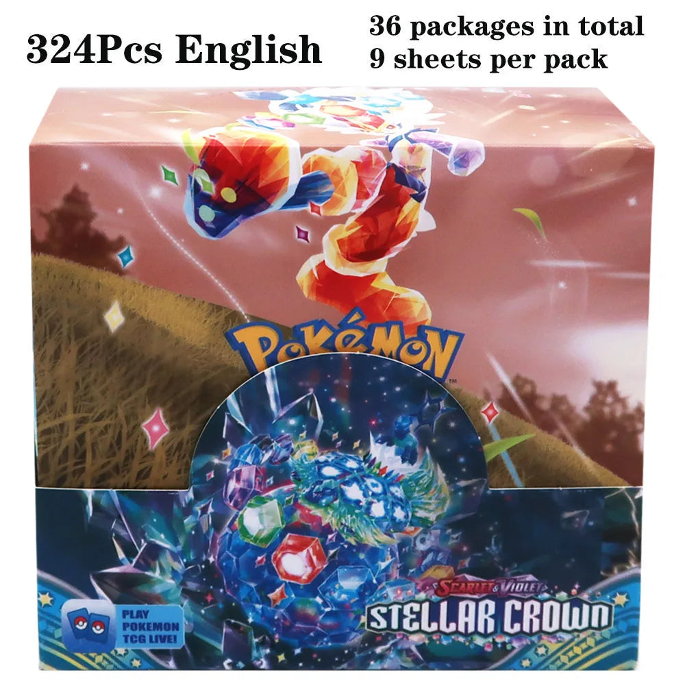 324pcs Pokemon TCG: Sword & Shield-Fusion Strike Booster Display Box (36 Packs) Board Game Card DESTINED RIVALS Stellar Crown - Smarsty